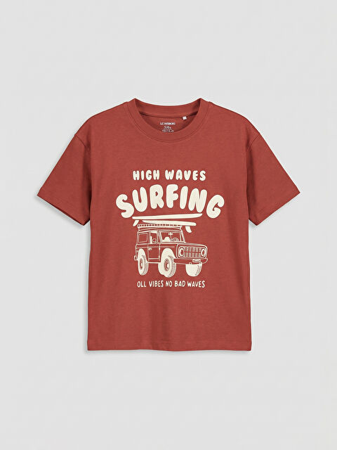 LCW Kids Bisiklet Yaka Baskılı Erkek Çocuk Tişört - S6GQ76Z1-PQ6