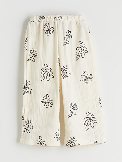 LCW Kids Beli Lastikli Çiçekli Kız Çocuk Pantolon - S6GQ99Z1-LRA