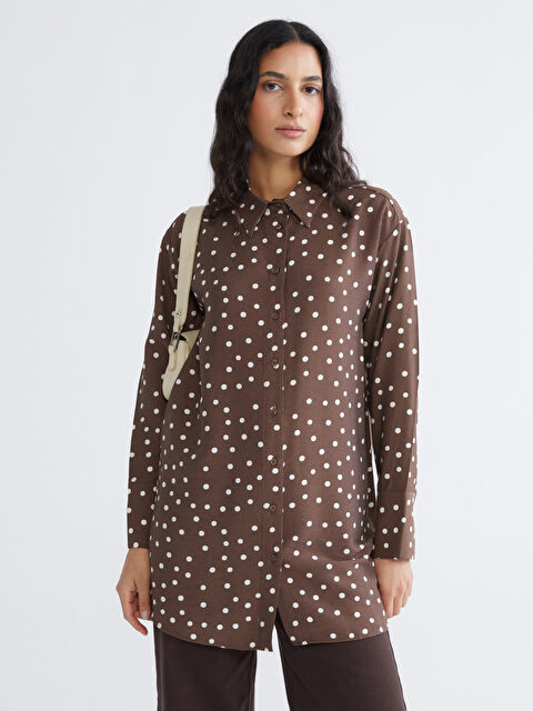 LCW Modest Puantiyeli Kadın Gömlek Tunik - S6GR57Z8-LQX