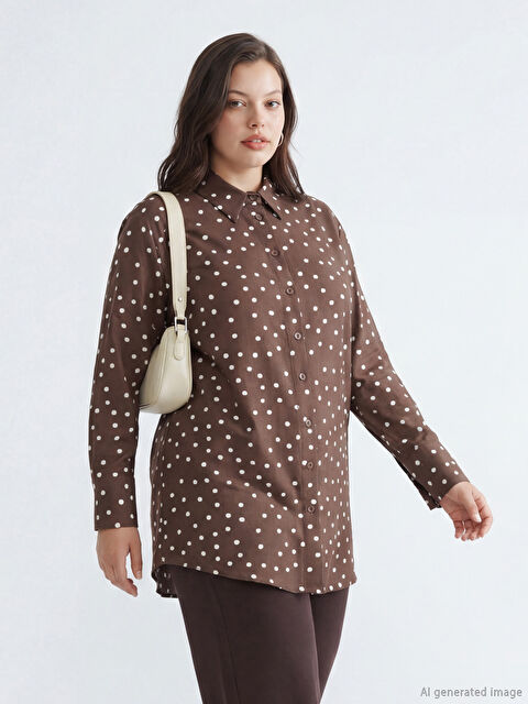 LCW Modest Puantiyeli Kadın Gömlek Tunik