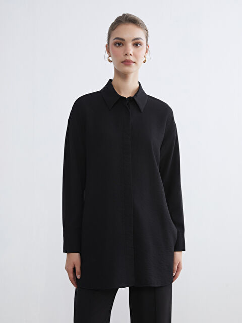 LCW Modest Bağlama Detaylı Kadın Gömlek Tunik - S6GR63Z8-CVL