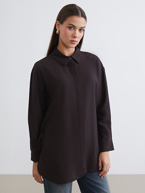 LCW Modest Bağlama Detaylı Kadın Gömlek Tunik - S6GR63Z8-D7V