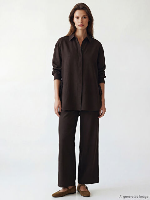 LCW Modest Bağlama Detaylı Kadın Gömlek Tunik - S6GR63Z8-D7V