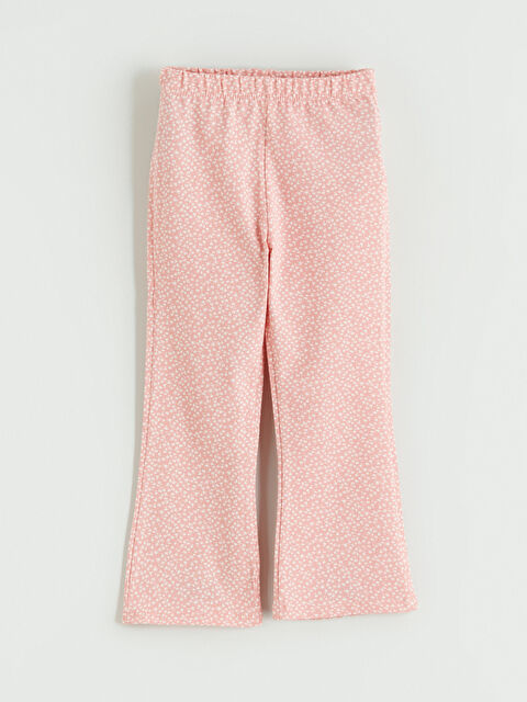 LC WAIKIKI Çiçek Desenli Kız Çocuk Geniş Paça Tayt - S6GR67Z1-LT3