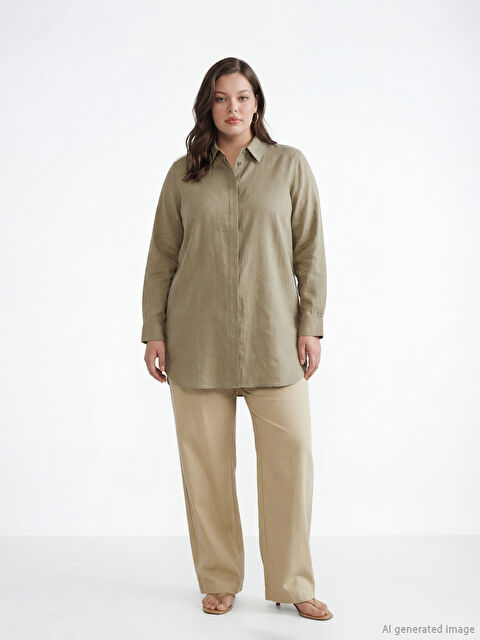 LCW Modest Dokulu Kadın Gömlek Tunik	