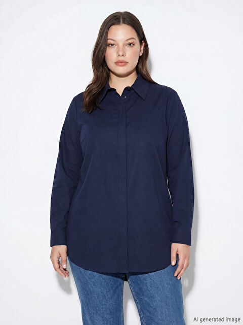 LCW Modest Dokulu Kadın Gömlek Tunik - S6GR93Z8-CUY