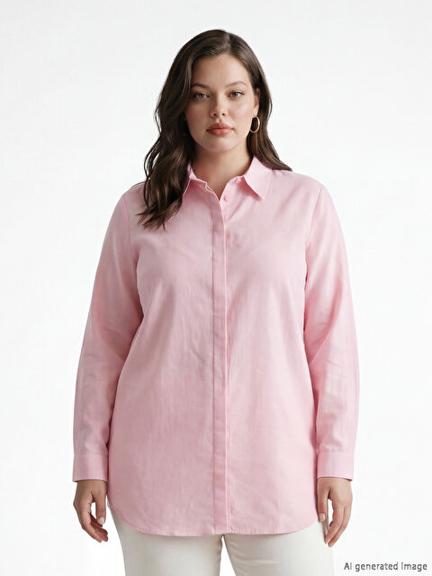 LCW Modest Dokulu Kadın Gömlek Tunik	 - S6GR93Z8-FFK