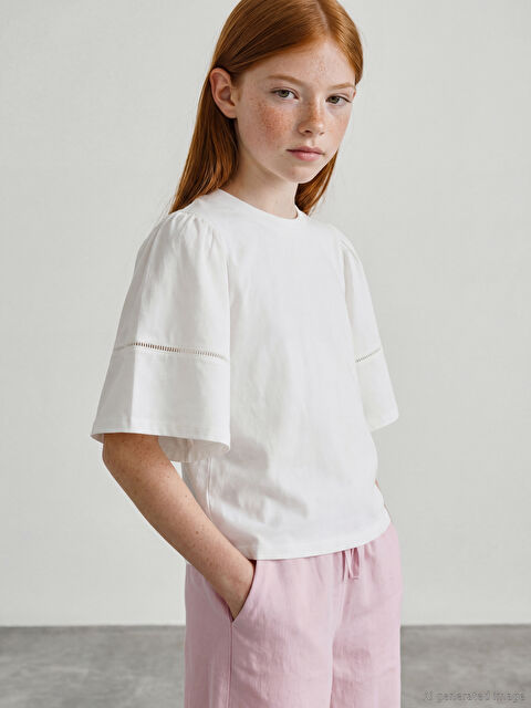 LCW Kids Bisiklet Yaka Kız Çocuk Tişört - S6GS94Z4-FDH