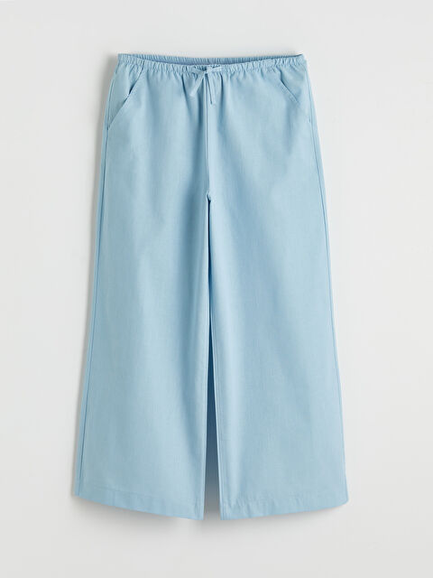 LCW Girls Studio Beli Lastikli Kız Çocuk Poplin Pantolon - S6GT08Z4-FFJ