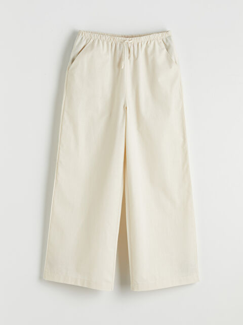LCW Kids Beli Lastikli Kız Çocuk Poplin Pantolon - S6GT08Z4-FWM