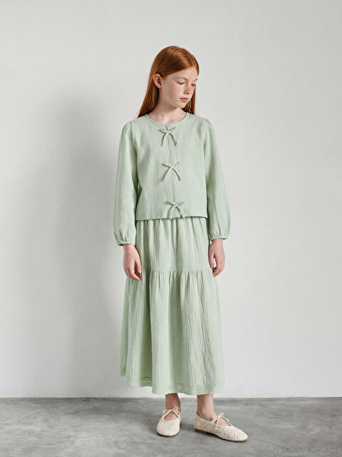 LCW Girls Studio Beli Lastikli Kız Çocuk Etek - S6GT12Z4-FLD