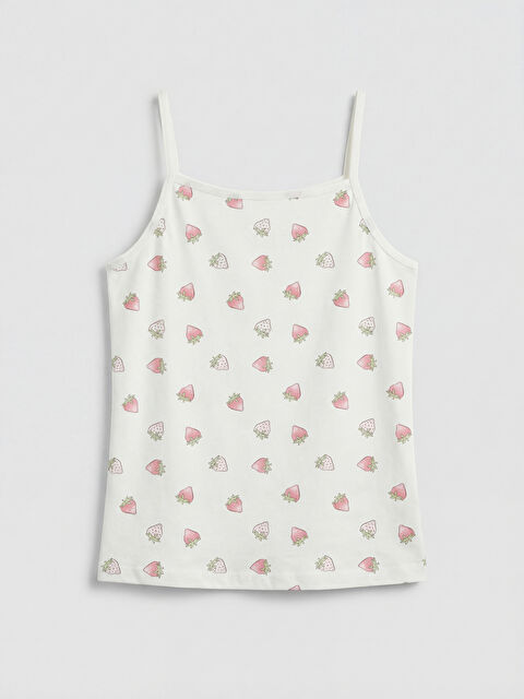 LCW Kids Baskılı Kız Çocuk İp Askılı Atlet