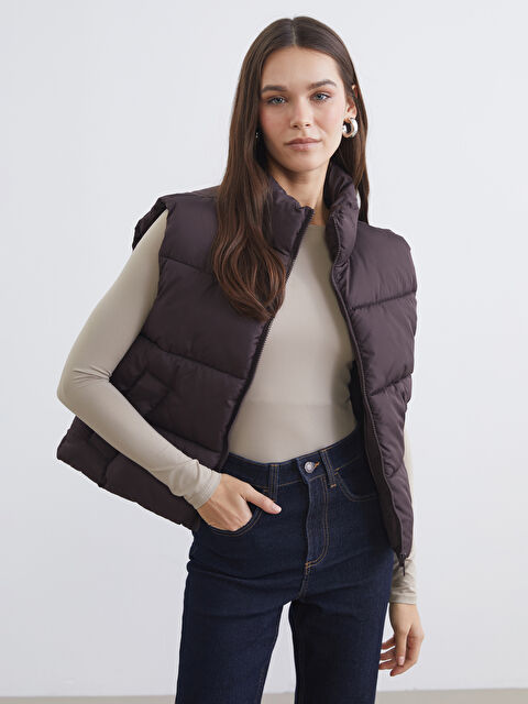 LCW Vision Mock Neck Women's Puffer Gilet - S6GT36Z8-DJ7