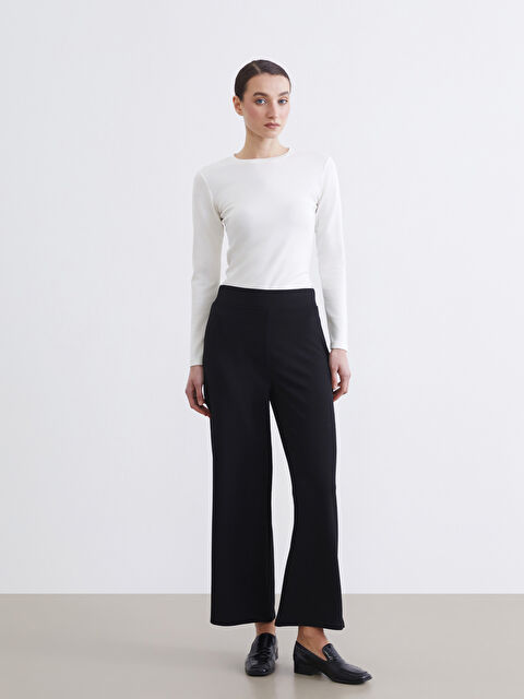 LCW Modest Beli Lastikli Geniş Paça Kadın Pantolon - S6GU17Z8-RQL