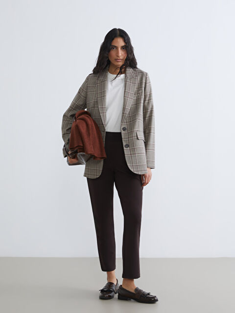 LCW Modest Beli Lastikli Krep Kadın Pantolon	 - S6GU19Z8-DJ7