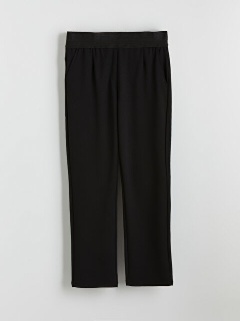 LCW Modest Beli Lastikli Krep Kadın Pantolon - S6GU19Z8-RQL