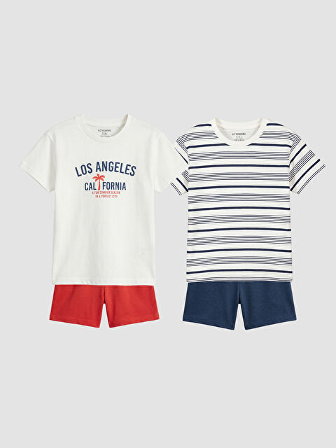 LCW baby Erkek Bebek Şortlu Takım 2'li