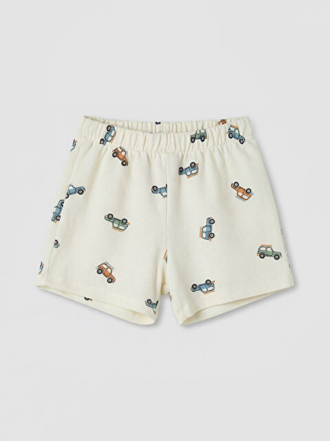 LCW baby Araba Baskılı Erkek Bebek Şort