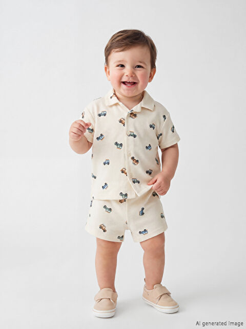 LCW baby Araba Desenli Erkek Bebek Takım