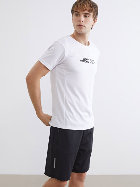 LCW ECO Bisiklet Yaka Baskılı Erkek Spor Tişört - S6GU54Z8-J5E