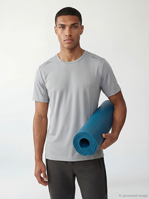 LC WAIKIKI Bisiklet Yaka Erkek Spor Tişört - S6GU61Z8-Y3Q