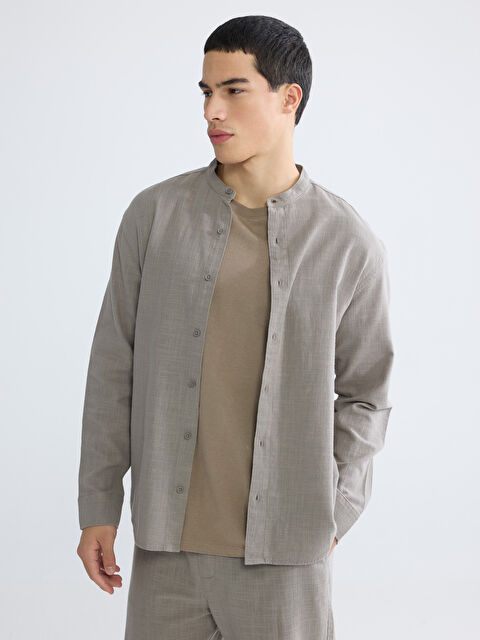 XSIDE მამაკაცები ბეჟი პერანგი - S6GV42Z8-PSD