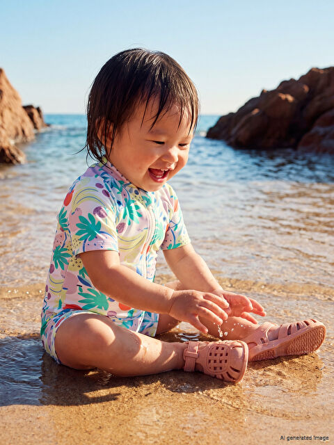 LCW STEPS Cırt Cırt Kapamalı Kız Bebek Sandalet