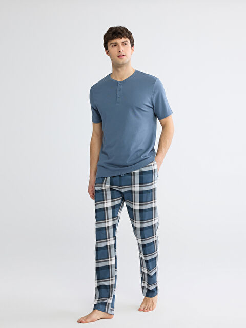 LC WAIKIKI Regular Fit Plaid Men's Pyjamas Set - S6GY76Z8-H8X