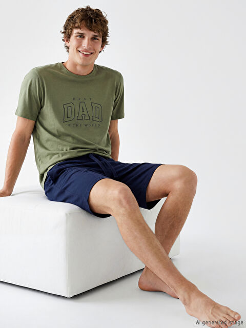 LC WAIKIKI Regular Fit Baskılı Erkek Şortlu Pijama Takımı