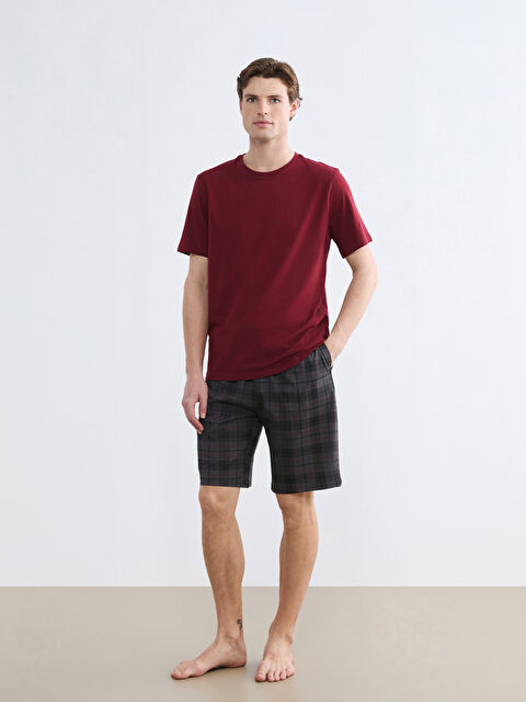 LC WAIKIKI BORDO Kratka pidžama komplet Muškarac - S6H059Z8-HJC