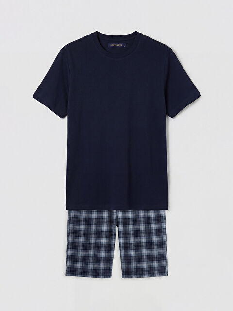 LC WAIKIKI Standart Kalıp Ekose Erkek Şortlu Pijama Takımı