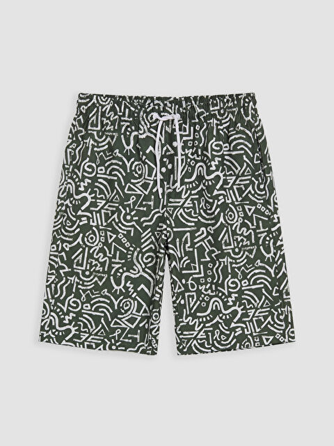 LCW SWIMWEAR Kısa Boy Desenli Erkek Deniz Şortu