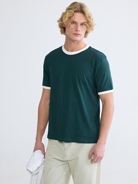 LCW ECO Bisiklet Yaka Penye Erkek Tişört - S6H149Z8-YKN