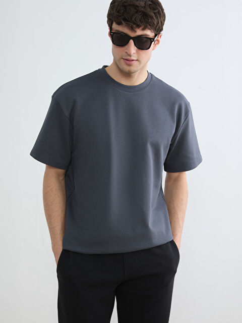 LCW ECO Man ANTHRACITE T-Shirt - S6H150Z8-YNR