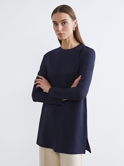 LCW ECO Bisiklet Yaka Fitilli Kadın Tunik	 - S6H205Z8-ZR5