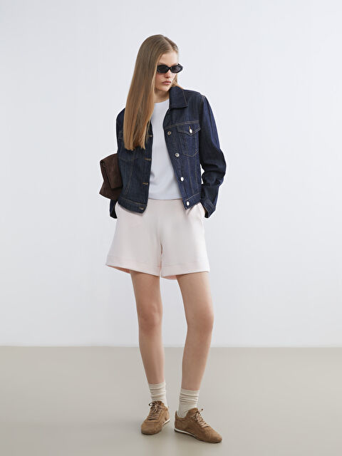 LC WAIKIKI Beli Lastikli Soft Touch Kadın Spor Şort - S6H231Z8-FSA