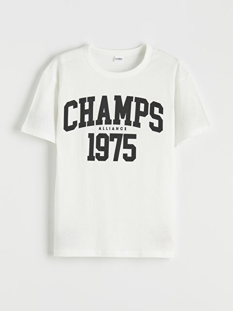 LCW Kids Bisiklet Yaka Baskılı Erkek Çocuk Tişört - S6H325Z4-R9J