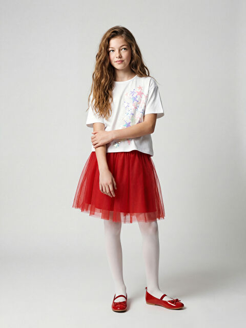 LCW STEPS Fiyonk Baskılı Kız Çocuk Babet - S6H345Z4-CRT