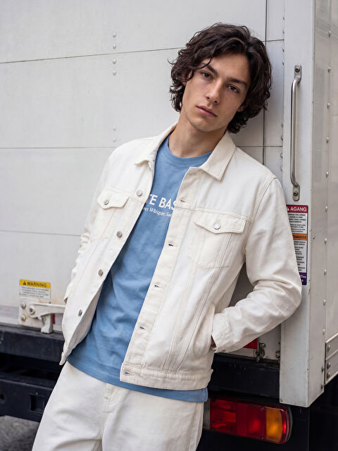 XSIDE Джинсовая куртка стандартного кроя для мужчин