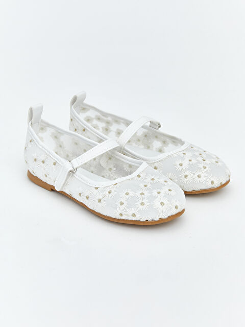 LCW STEPS Çiçekli Kız Çocuk Babet  - S6H349Z4-Q6K