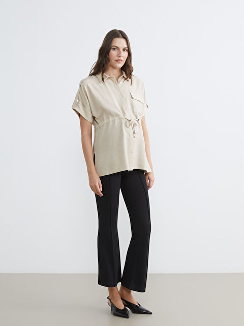 LCW Comfort Slim Fit İspanyol Paça Kadın Pantolon - S6H372Z8-CVL