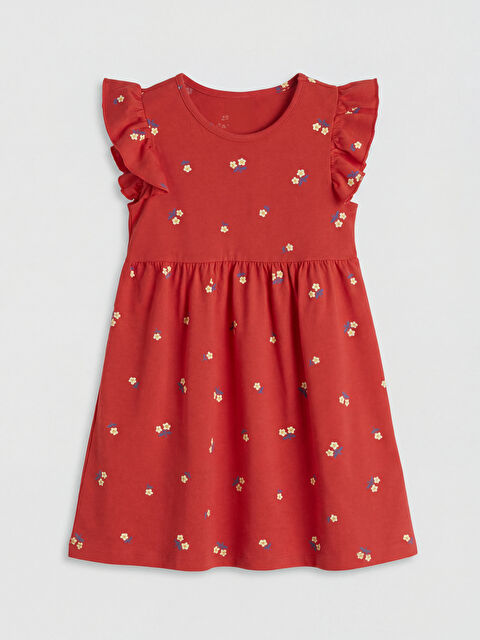 LCW Kids Çiçek Desenli Kız Çocuk Elbise - S6H373Z1-LTQ