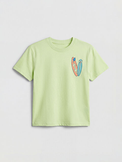 LCW Kids Bisiklet Yaka Baskılı Erkek Çocuk Tişört - S6H394Z1-FYA