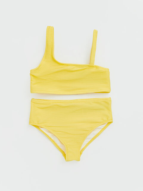 LC WAIKIKI Asimetrik Yaka Dokulu Kız Çocuk Bikini - S6H454Z4-FTT