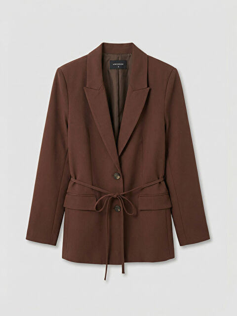 LCWAIKIKI Classic Beli Kuşaklı Kadın Blazer Ceket - S6H528Z8-2FH