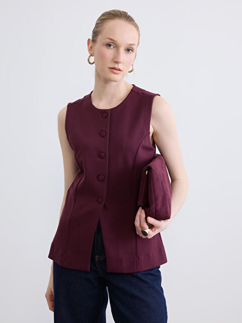 LCW EVERYDAY Bisiklet Yaka Kadın Yelek - S6H532Z8-21P