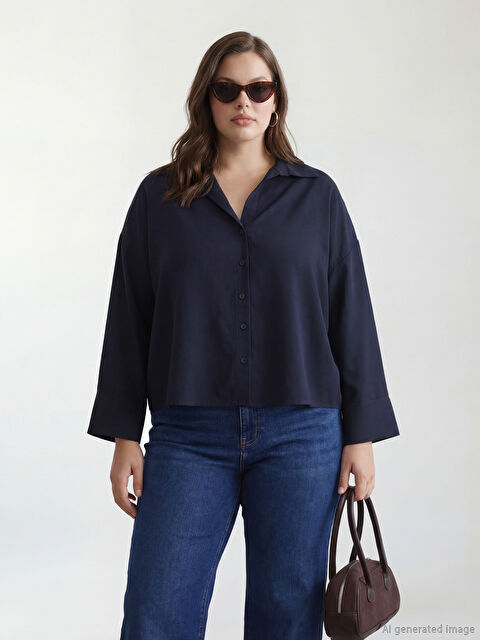 LCW Vision Oversize Kadın Gömlek