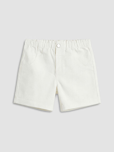 LCW baby Kız Bebek Gabardin Şort