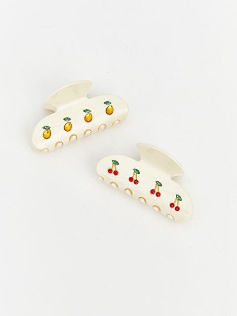 LCW ACCESSORIES Kiraz Baskılı Kadın Mandal Toka Seti 2'li - S6H566Z8-M0T