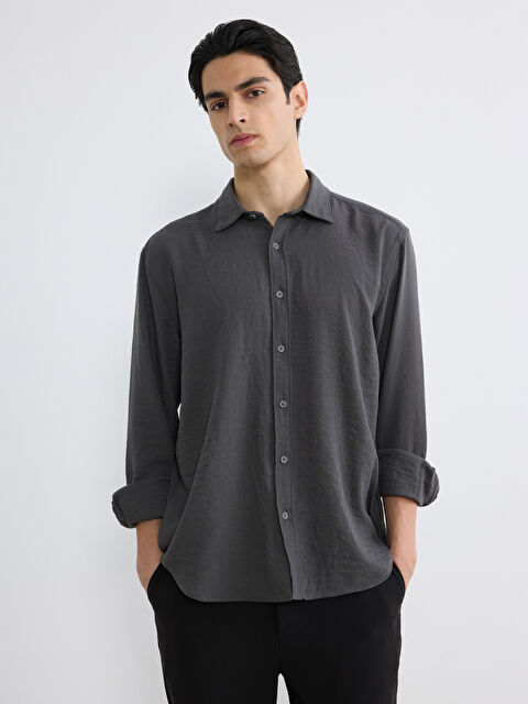 LCW Vision Regular Fit Erkek Krinkle Gömlek